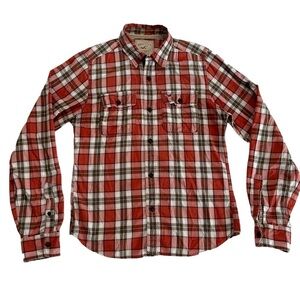 Hollister Men’s Cotton Plaid Flannel Button Down Shirt Size Large